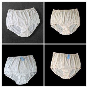Vintage Dixie Bell Nylon Granny Panties Lot Of 4 Size 12 Pillow tab Mushroom
